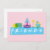 FRIENDS™ | Logo mit Symbolen Postkarte (Vorne/Hinten)