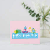 FRIENDS™ | Logo mit Symbolen Postkarte (Stehend Vorderseite)