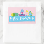 FRIENDS™ | Logo mit Symbolen Rechteckiger Aufkleber (Tasche)