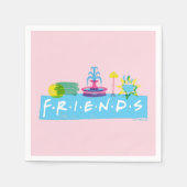 FRIENDS™ | Logo mit Symbolen Serviette (Vorderseite)