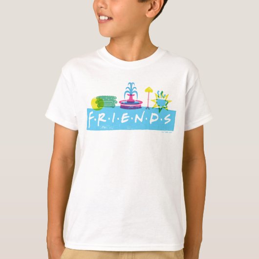FRIENDS™ | Logo mit Symbolen T-Shirt (Vorderseite)