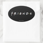 FRIENDS™-Logo Ovaler Aufkleber (Tasche)