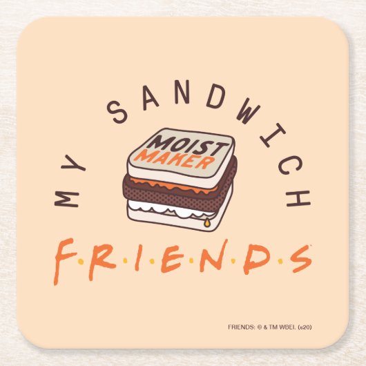 FRIENDS™ | Mein Sandwich Rechteckiger Pappuntersetzer (Vorderseite)