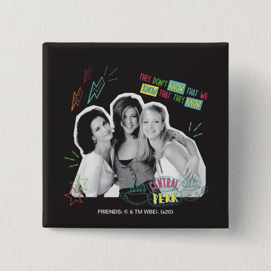 FRIENDS™ | Monica, Rachel und Phoebe Button (Vorderseite)