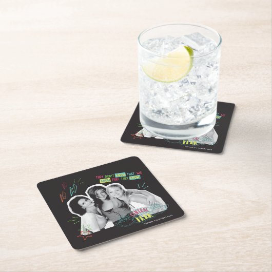 FRIENDS™ | Monica, Rachel und Phoebe Rechteckiger Pappuntersetzer (Vor Ort)