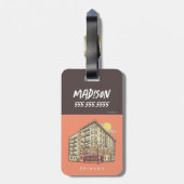 FRIENDS™ | Monica's Apartment Gebäude Gepäckanhänger (Rückseite vertikal)