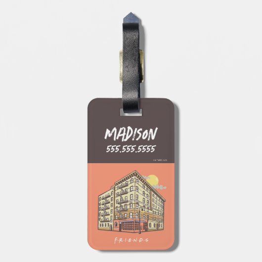 FRIENDS™ | Monica's Apartment Gebäude Gepäckanhänger (Rückseite vertikal)