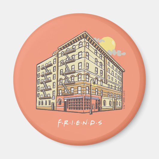 FRIENDS™ | Monica's Apartment Gebäude Magnet (Vorne)
