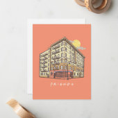 FRIENDS™ | Monica's Apartment Gebäude Mitteilungskarte (Vorderseite/Rückseite Beispiel)