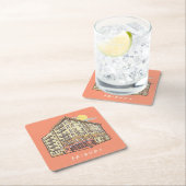 FRIENDS™ | Monica's Apartment Gebäude Rechteckiger Pappuntersetzer (Vor Ort)