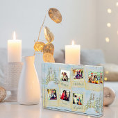 Friends Multi Foto Blue Christmas Collage Block