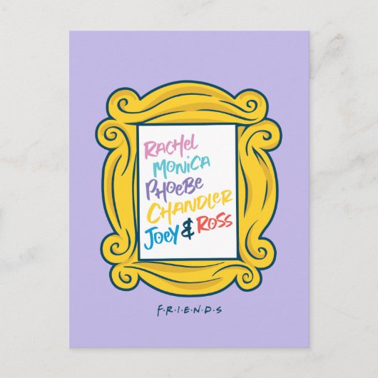 FRIENDS™-Namen in Peephole Einladungspostkarte (Vorderseite)