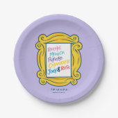 FRIENDS™-Namen in Peephole Pappteller (Vorderseite)