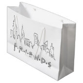 FRIENDS™ | New York City Silhouette Große Geschenktüte (Vorderseite Schrägansicht)