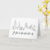 FRIENDS™ | New York City Silhouette Karte (Gelbe Blume)