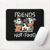 Friends Not Food Funny Vegan Vegetarian Cute Anima Mousepad (Mit Mouse)