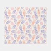 FRIENDS™ | Pastel Central Perk Muster Fleecedecke (Vorderseite (Horizontal))