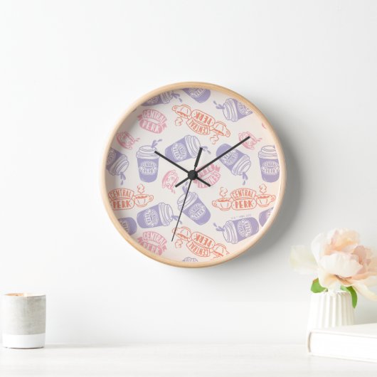 FRIENDS™ | Pastel Central Perk Pattern Uhr (Zuhause)