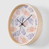 FRIENDS™ | Pastel Central Perk Pattern Uhr (Winkel)