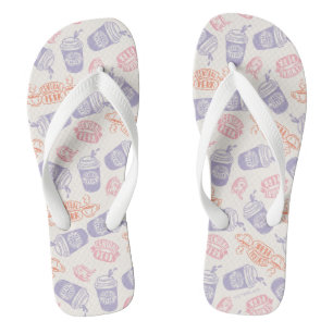 FRIENDS™   Pastell Central Perk Muster Badesandalen