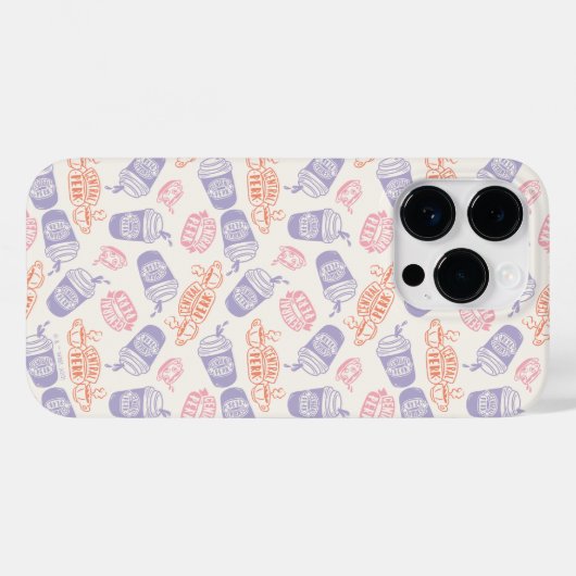 FRIENDS™ | Pastell Central Perk Muster Case-Mate iPhone Hülle (Rückseite (Horizontal))