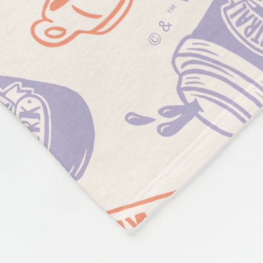 FRIENDS™ | Pastell Central Perk Muster Fleecedecke (Ecke)