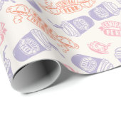 FRIENDS™ | Pastell Central Perk Muster Geschenkpapier (Rolleneckpunkt)