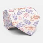 FRIENDS™ | Pastell Central Perk Muster Krawatte (Gerollt)