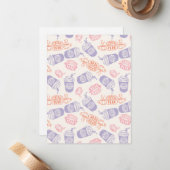 FRIENDS™ | Pastell Central Perk Muster Mitteilungskarte (Vorderseite/Rückseite Beispiel)