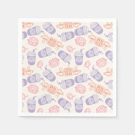 FRIENDS™ | Pastell Central Perk Muster Serviette (Vorderseite)