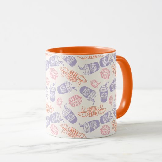 FRIENDS™ | Pastell Central Perk Muster Tasse (VorderseiteRechts)
