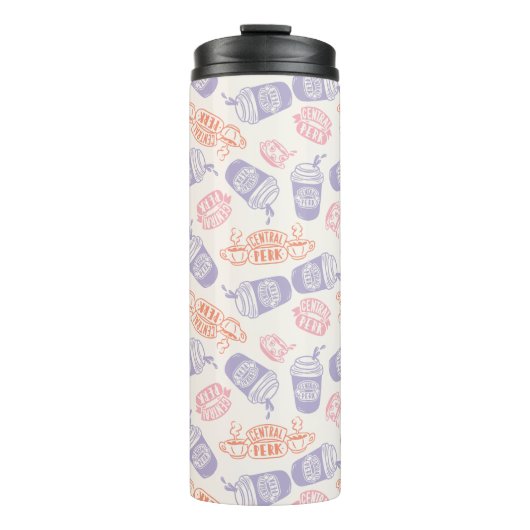 FRIENDS™ | Pastell Central Perk Muster Thermosbecher (Vorderseite)