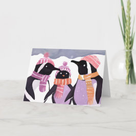 Friends Penguin | Winterfarbe Feiertagskarte