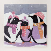 Friends Penguin | Winterfarbe Puzzle (Vertikal)