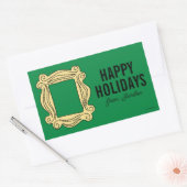 FRIENDS™ | Pepper-Rahmen | Weihnachtsgeschenkmarke Rechteckiger Aufkleber (Umschlag)