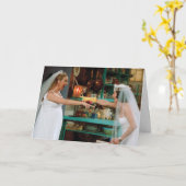 FRIENDS™ | Phoebe und Monica in Hochzeitskleider Karte (Gelbe Blume)