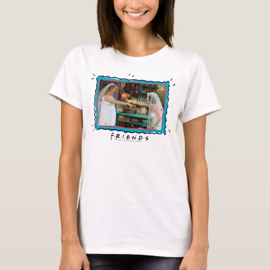 FRIENDS™ | Phoebe und Monica in Hochzeitskleider T-Shirt (Vorderseite)