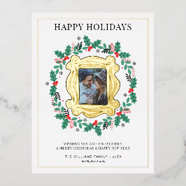 FRIENDS™ Photo Holiday Christmas Card Folien Feiertagspostkarte