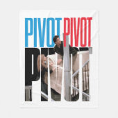 FRIENDS™ | PIVOT PIVOT PIVOT Zitat Fleecedecke (Vorderseite)