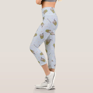 FRIENDS™   Polka Dot Central Perk Muster Capri Leggings