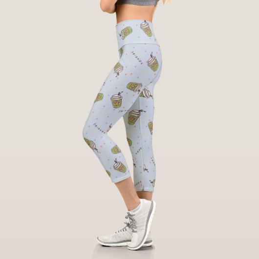FRIENDS™ | Polka Dot Central Perk Muster Capri Leggings (Links)