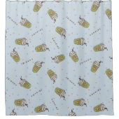 FRIENDS™ | Polka Dot Central Perk Muster Duschvorhang (Vorderseite)