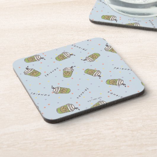 FRIENDS™ | Polka Dot Central Perk Muster Getränkeuntersetzer (Linke Seite)