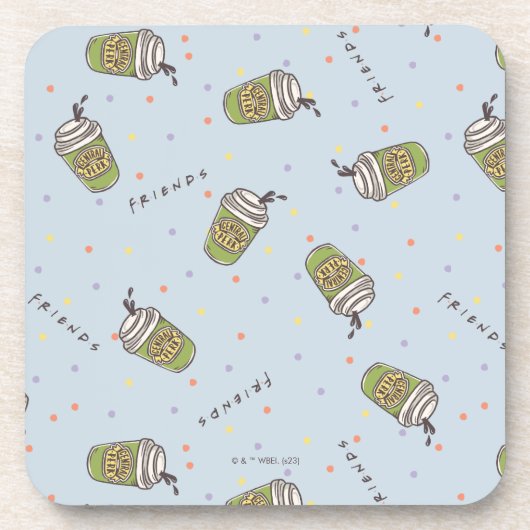 FRIENDS™ | Polka Dot Central Perk Muster Getränkeuntersetzer (Vorderseite)