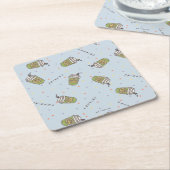 FRIENDS™ | Polka Dot Central Perk Muster Rechteckiger Pappuntersetzer (angewinkelt)