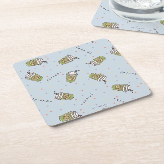 FRIENDS™ | Polka Dot Central Perk Muster Rechteckiger Pappuntersetzer (angewinkelt)