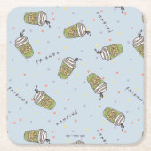 FRIENDS™ | Polka Dot Central Perk Muster Rechteckiger Pappuntersetzer (Vorderseite)