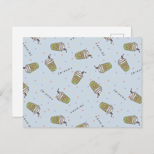 FRIENDS™ | Polka Dot Central Perk Pattern Postkarte (Vorne/Hinten)