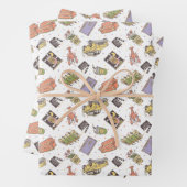 FRIENDS™ | Polka Dot Icon Muster Geschenkpapier Set (Beispiel)