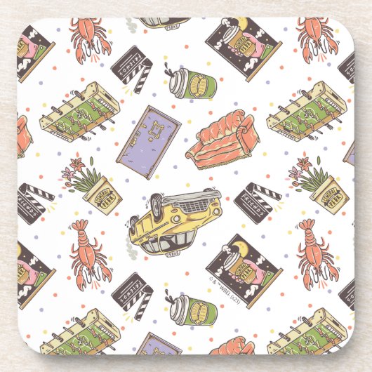 FRIENDS™ | Polka Dot Icon Muster Getränkeuntersetzer (Vorderseite)